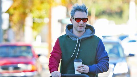 12/30/2018 EXCLUSIVE: Adam Levine is pictured on a stroll in Los Angeles. The 39 year old singer headed out for a coffee wearing a red, blue, and green sweatpants, matching sweater hoodie along with a Nike Air Force One sneakers. sales@theimagedirect.com Please byline:TheImageDirect.com *EXCLUSIVE PLEASE EMAIL sales@theimagedirect.com FOR FEES BEFORE USE December 30, 2018