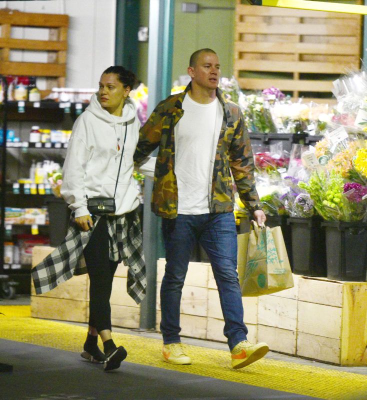 03/25/2019 EXCLUSIVE: Channing Tatum and Jessie J make a late evening grocery shopping trip in Los Angeles. The couple displayed some rare PDA as they strolled arm and arm during their outing. Tatum, 38, wore a camo jacket, white t-shirt, and jeans. Jessie J, 30, rocked a white hoodie, black leggings, and matching trainers. sales@theimagedirect.com Please byline:TheImageDirect.com *EXCLUSIVE PLEASE EMAIL sales@theimagedirect.com FOR FEES BEFORE USE March 25, 2019