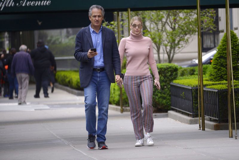 05/12/2019 WORLD EXCLUSIVE: Lady Kitty Spencer flashes a massive diamond ring while out on a romantic stroll with new boyfriend Michael Lewis in New York City. Princess Diana's niece, 28, lovingly put her arm around her 60 year old fashion tycoon beau during their outing. ---NO WEB-- sales@theimagedirect.com Please byline:TheImageDirect.com *EXCLUSIVE PLEASE EMAIL sales@theimagedirect.com FOR FEES BEFORE USE May 12, 2019