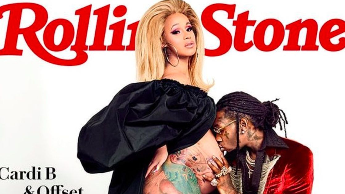 A terhes Cardi B félmeztelenül pózol a Rolling Stone címlapján