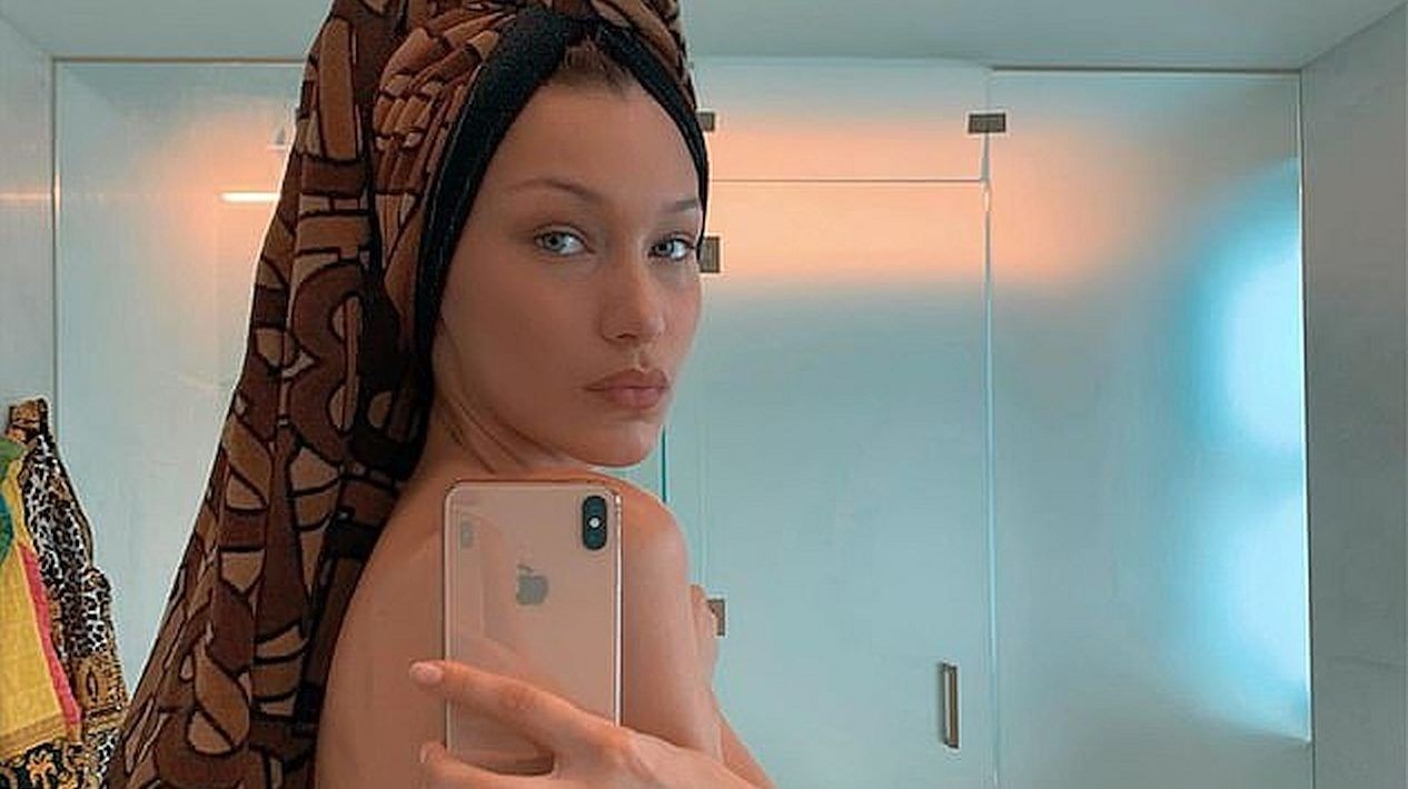 Bella Hadid felrakott magáról egy félmeztelen videót Instára