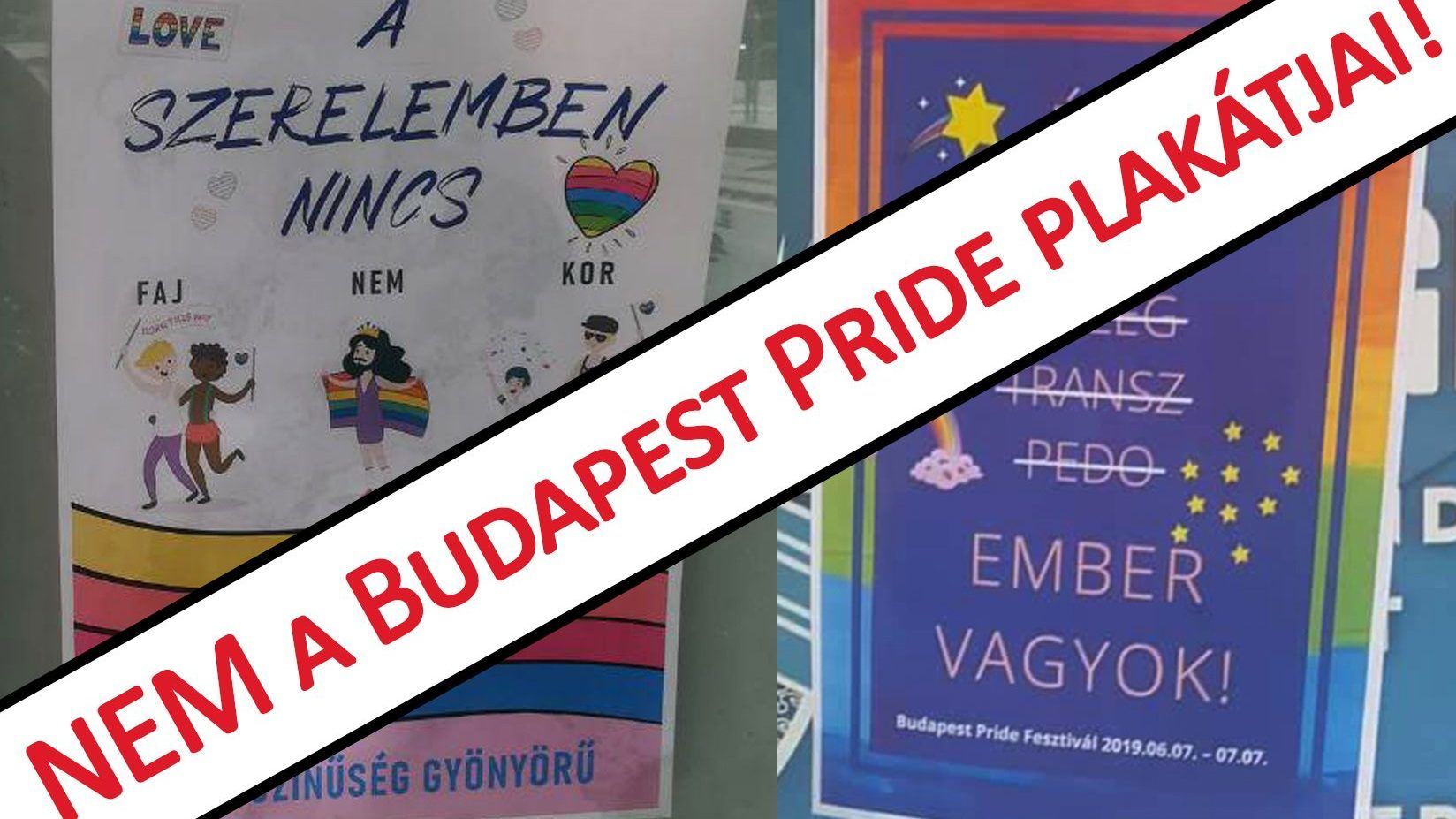 Hamis plakátokkal támadja a Pride-ot a kormánysajtó