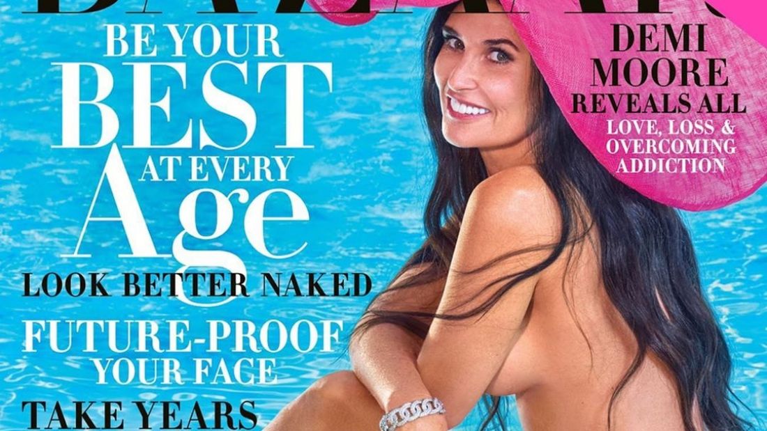 Demi Moore bevállalt egy teljesen meztelen címlapfotót