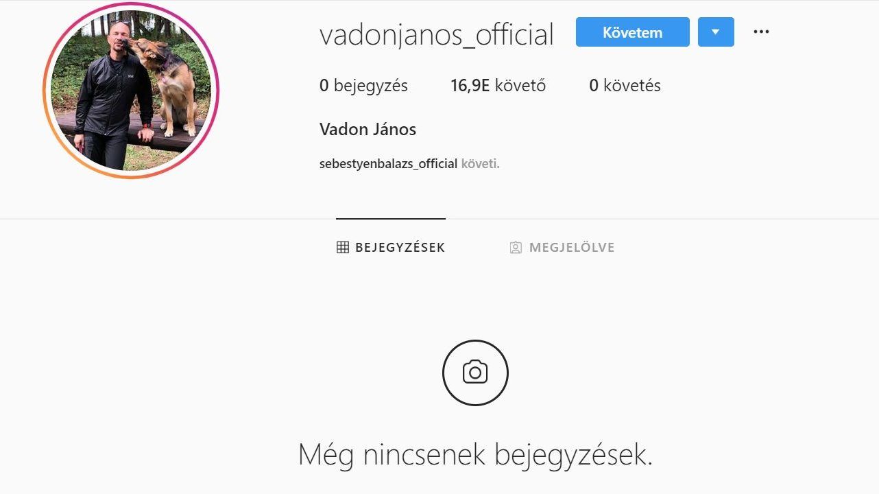 Vadon Janinak még egy posztja sincs, de már 17 ezren követik Instagramon