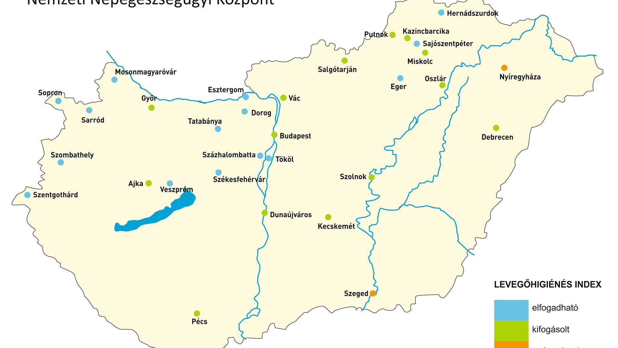 Ebben a 13 magyar városban rossz épp a levegő