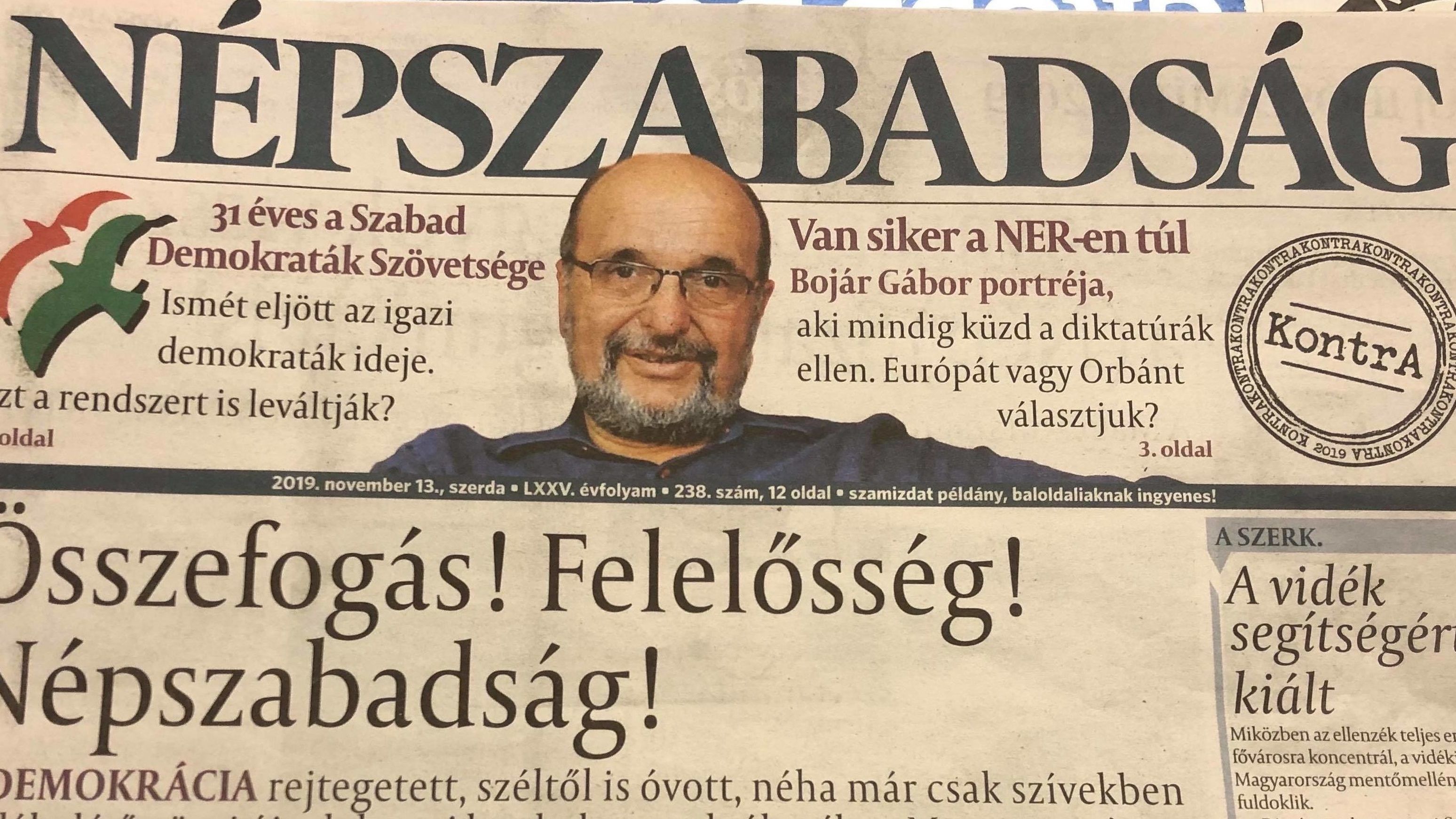 Kamu-Népszabadságot terjesztenek Budapesten