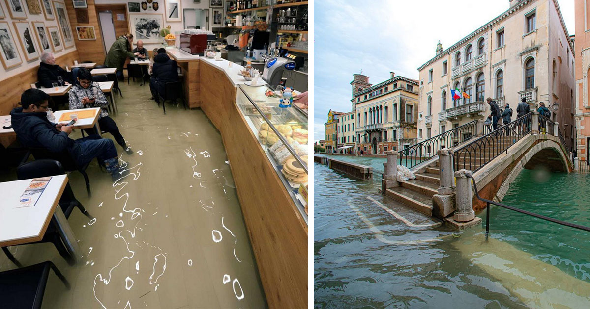25 fénykép a Velencét sújtó árvíz elképesztő mértékéről