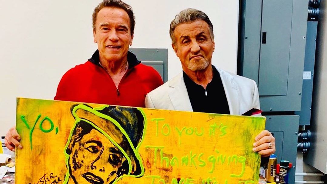 Schwarzenegger ajándékot is kapott Stallone karácsonyi partiján