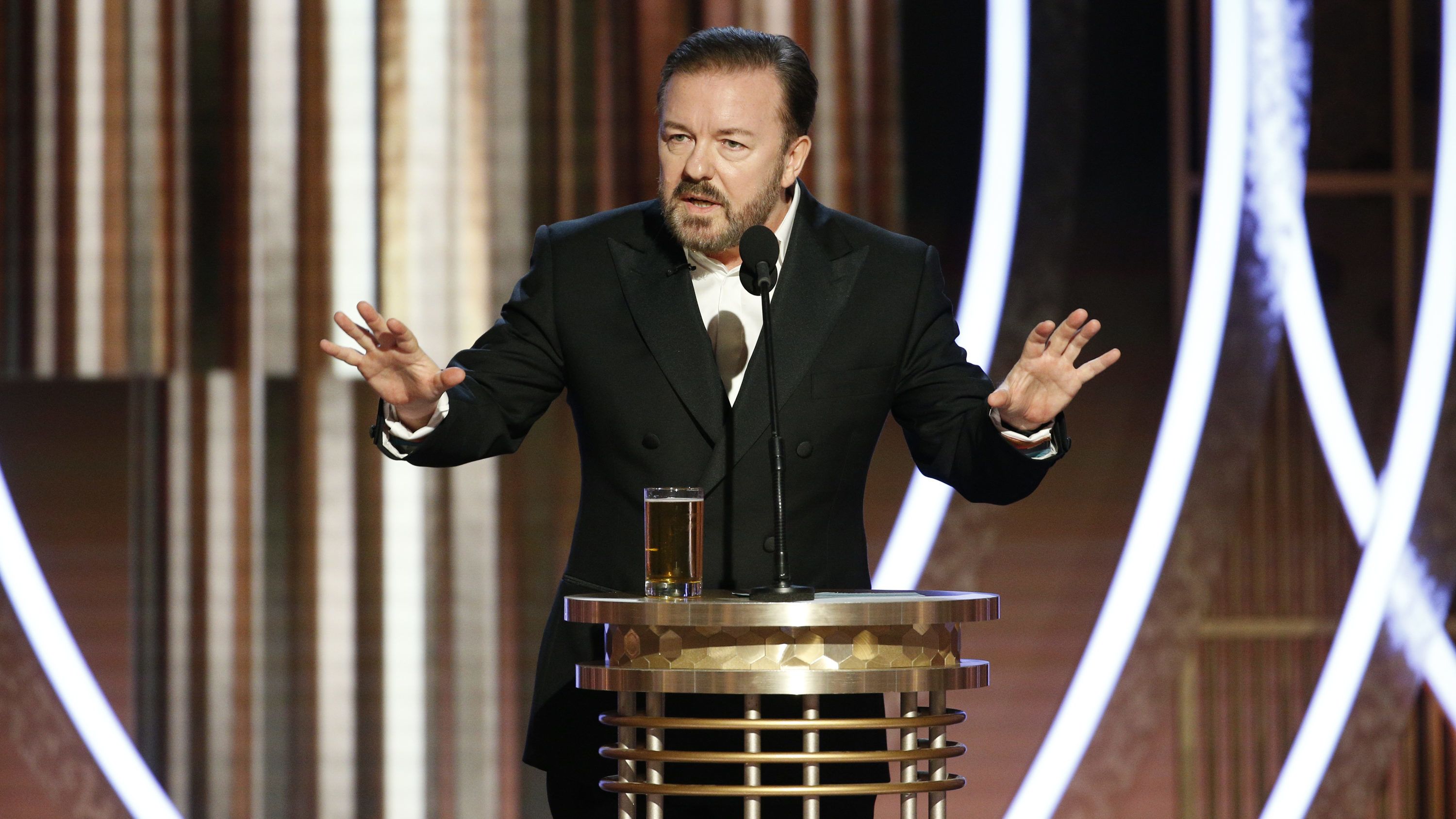 Ricky Gervais szétalázta Hollywoodot a nyitóbeszédével