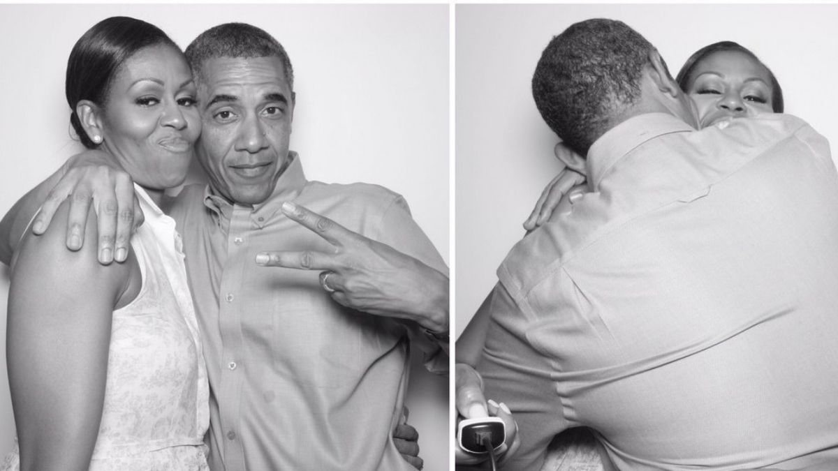 Barack Obama szerelmes fotókkal köszöntötte a feleségét