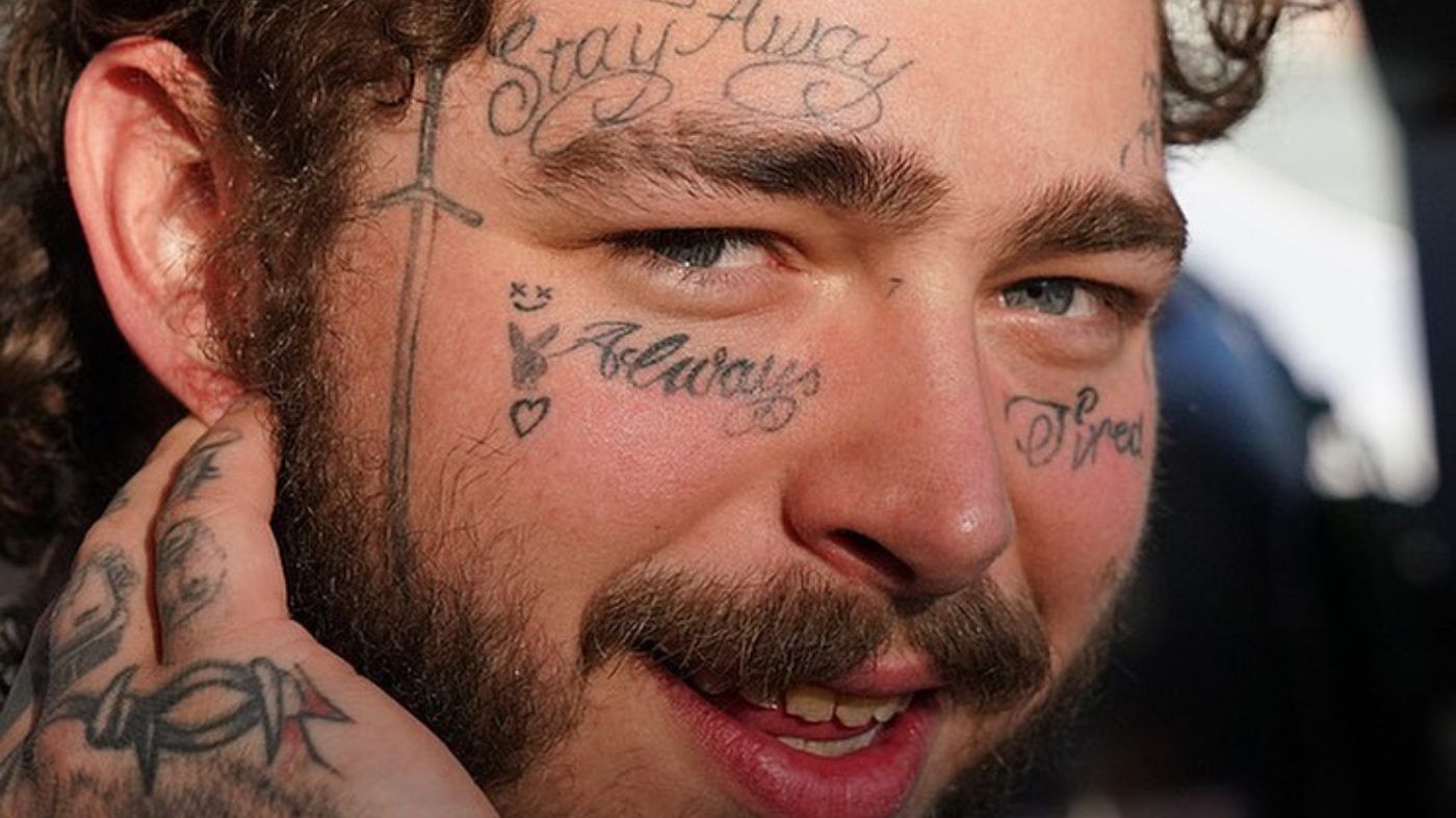 Post Malone véres körfűrészt varratott az arcára