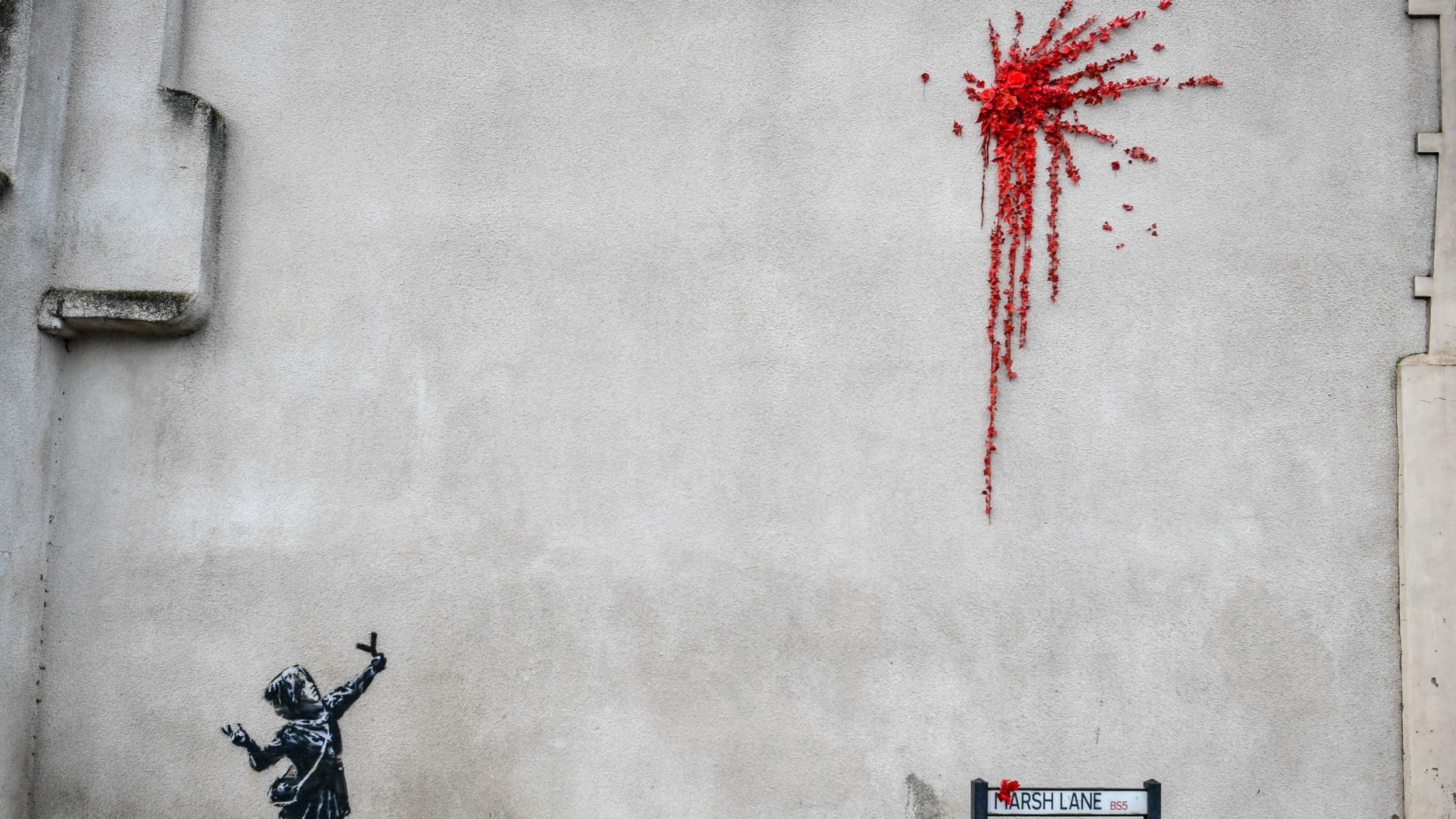 Banksy csúszlis Cupidót ajándékozott Valentin-napra