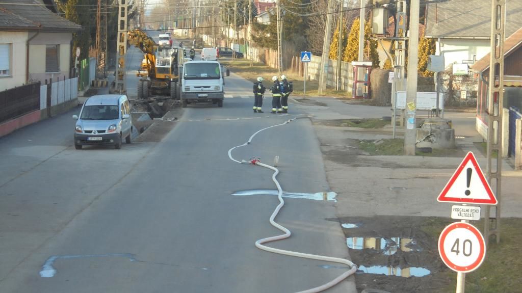 Gázvezetéket szakított át egy munkagép