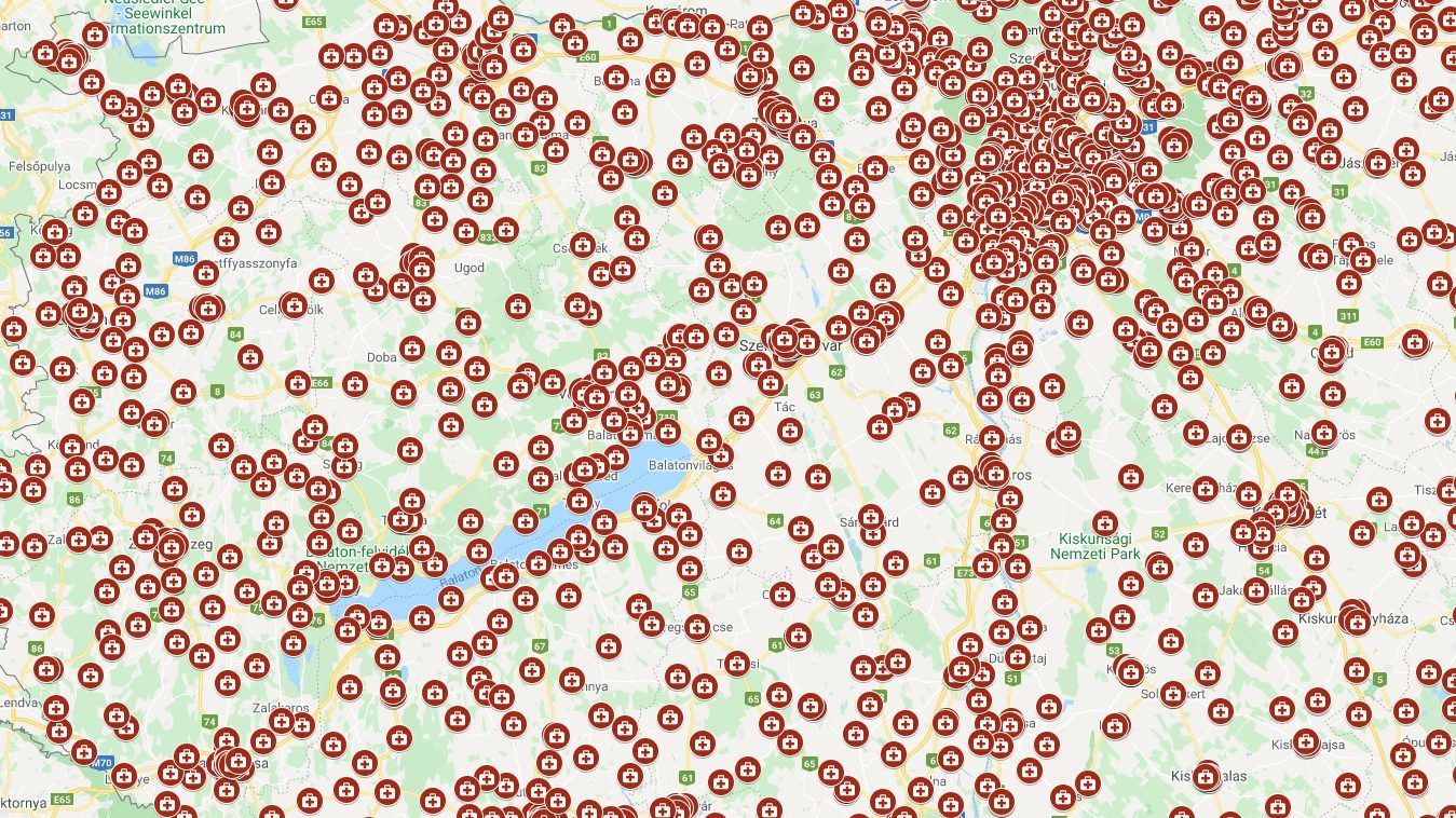 A koronavírus miatt térképre tették az összes magyarországi orvosi rendelőt, kórházat