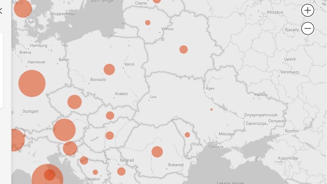 Újabb térképen követheti a koronavírus terjedését