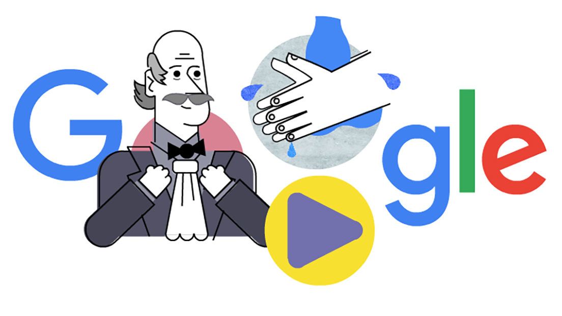 A fertőzés elleni küzdelem atyjára, Semmelweis Ignácra emlékezik a Google