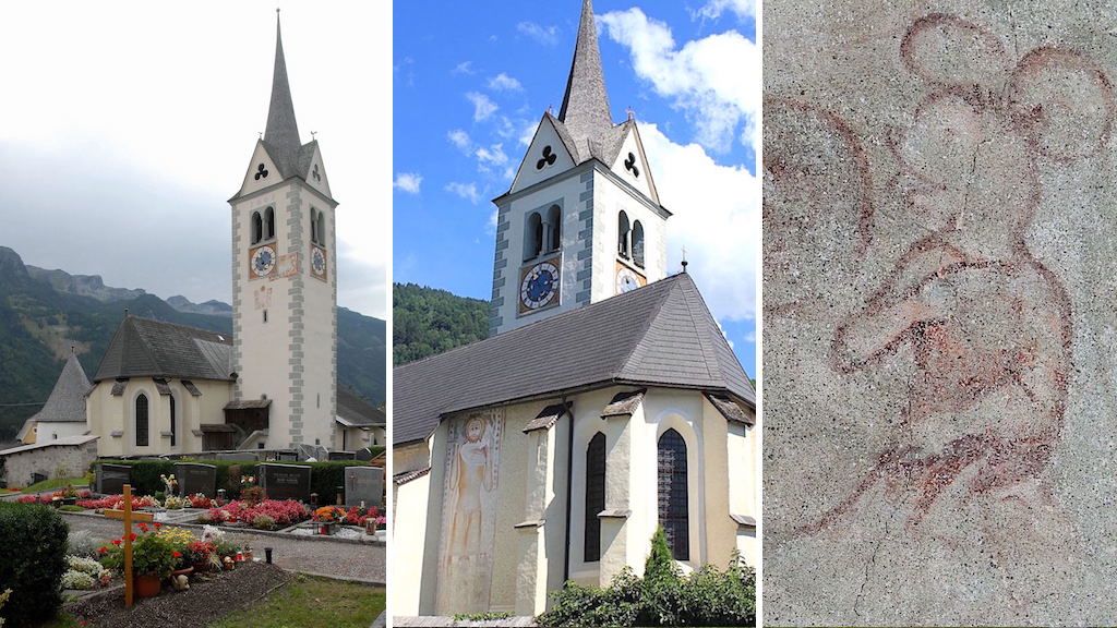 Hétszáz éves Miki egér rejtőzik egy osztrák templom falán