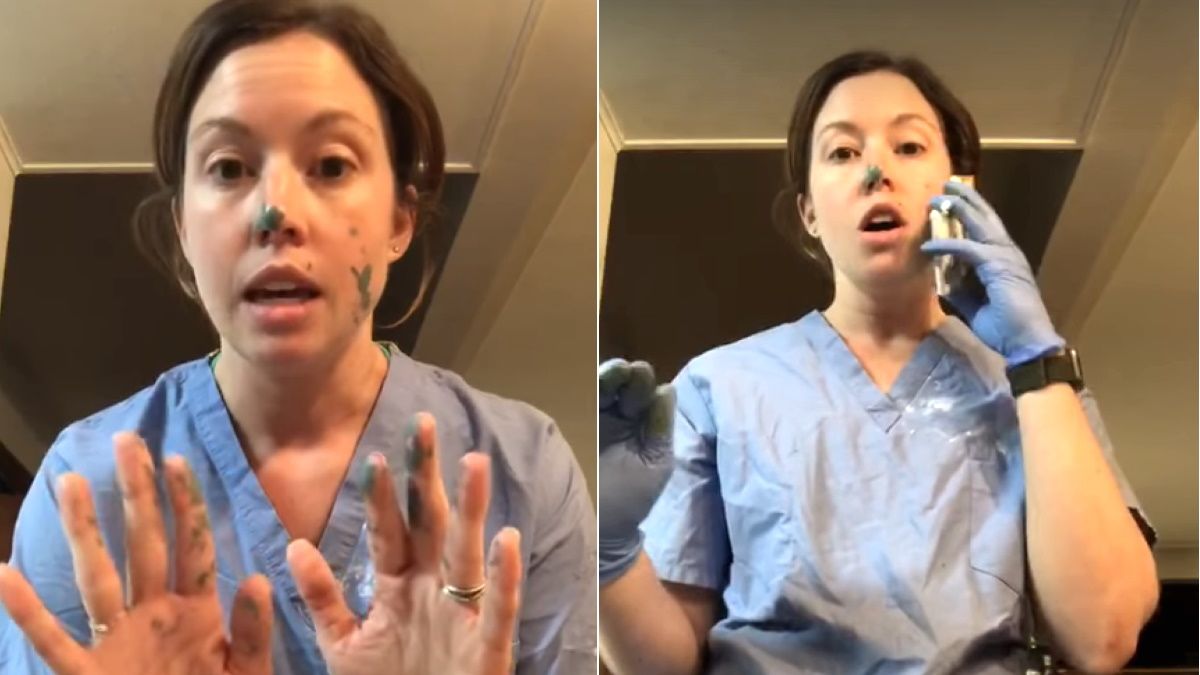 Videóval mutatja be egy nővér, milyen könnyű kesztyűben is elkapni a fertőzést
