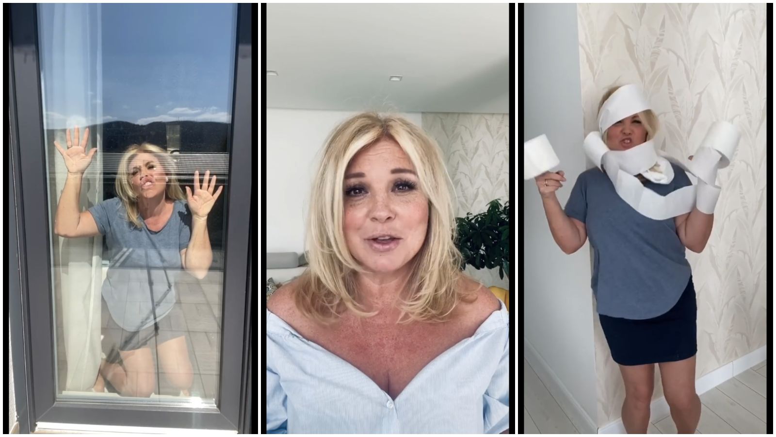 Liptai Claudia a koronavírus miatt Britney Spears zenéjére nyalta végig az üvegajtót