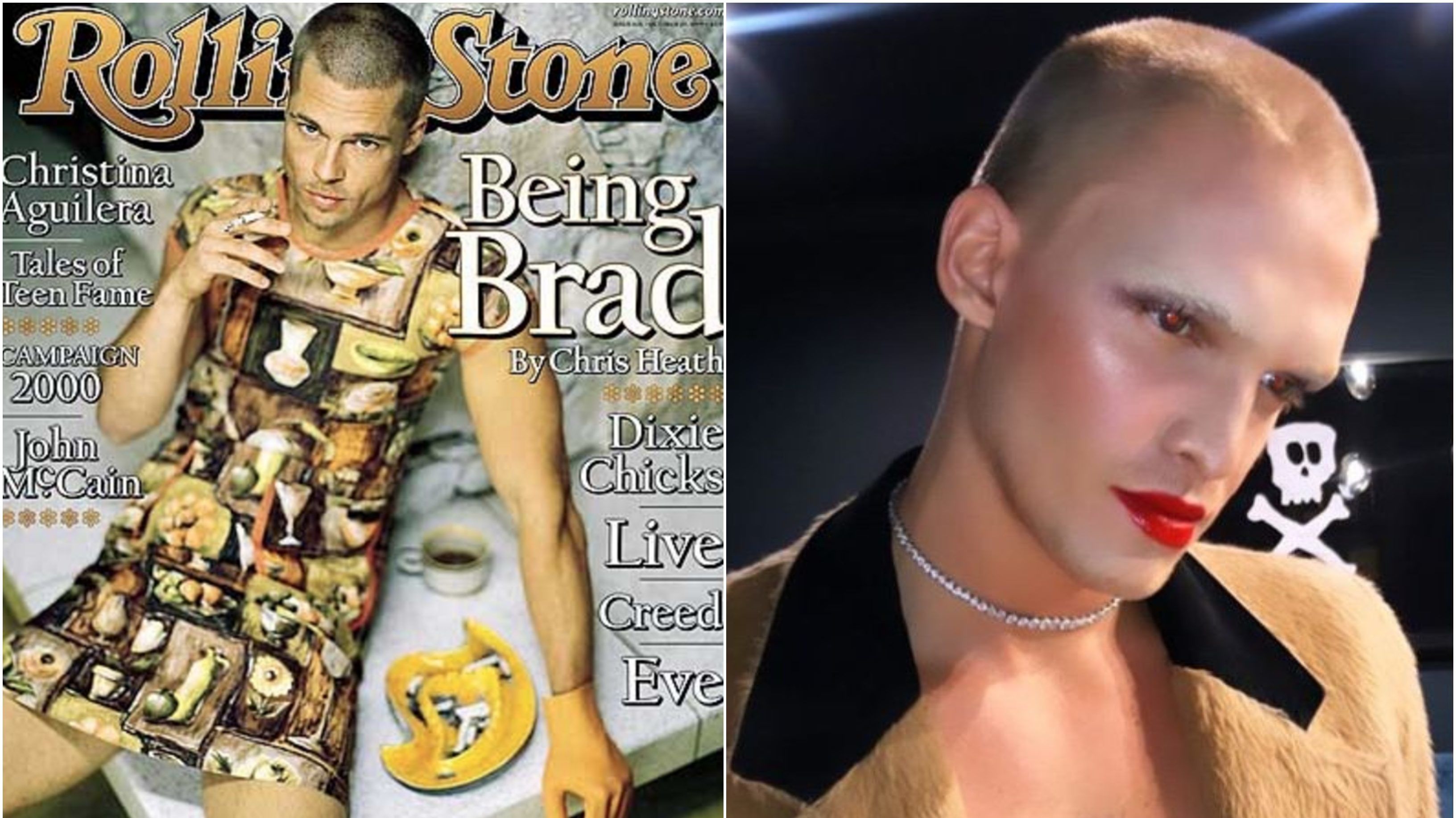 Brad Pitté akarta sminkelni a pasiját Miley Cyrus, a végeredményt tegyük el halloweenre