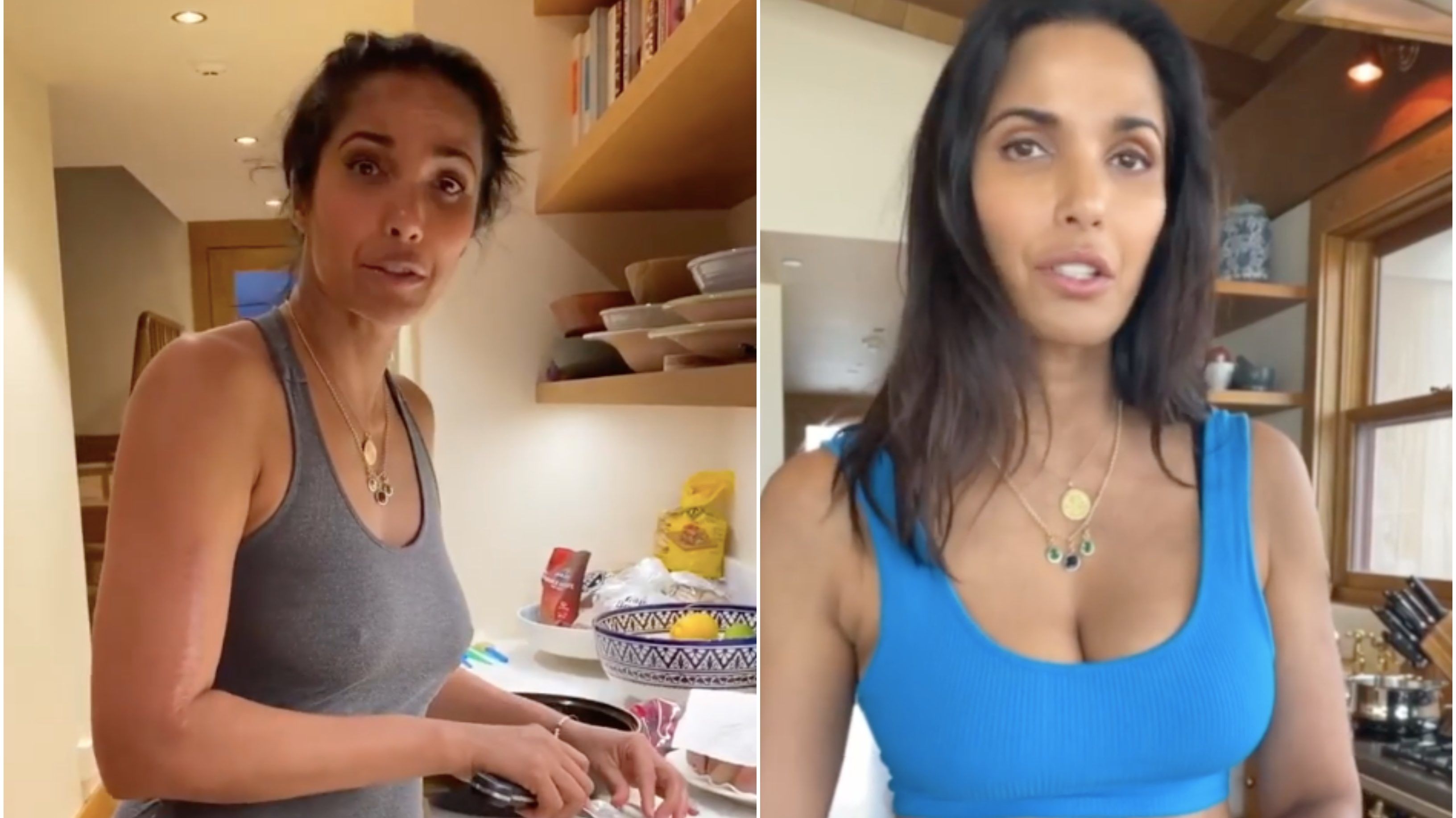 Padma Lakshmi-t kritizálták, mert melltartó nélkül főzött, most rögtön felvett kettőt