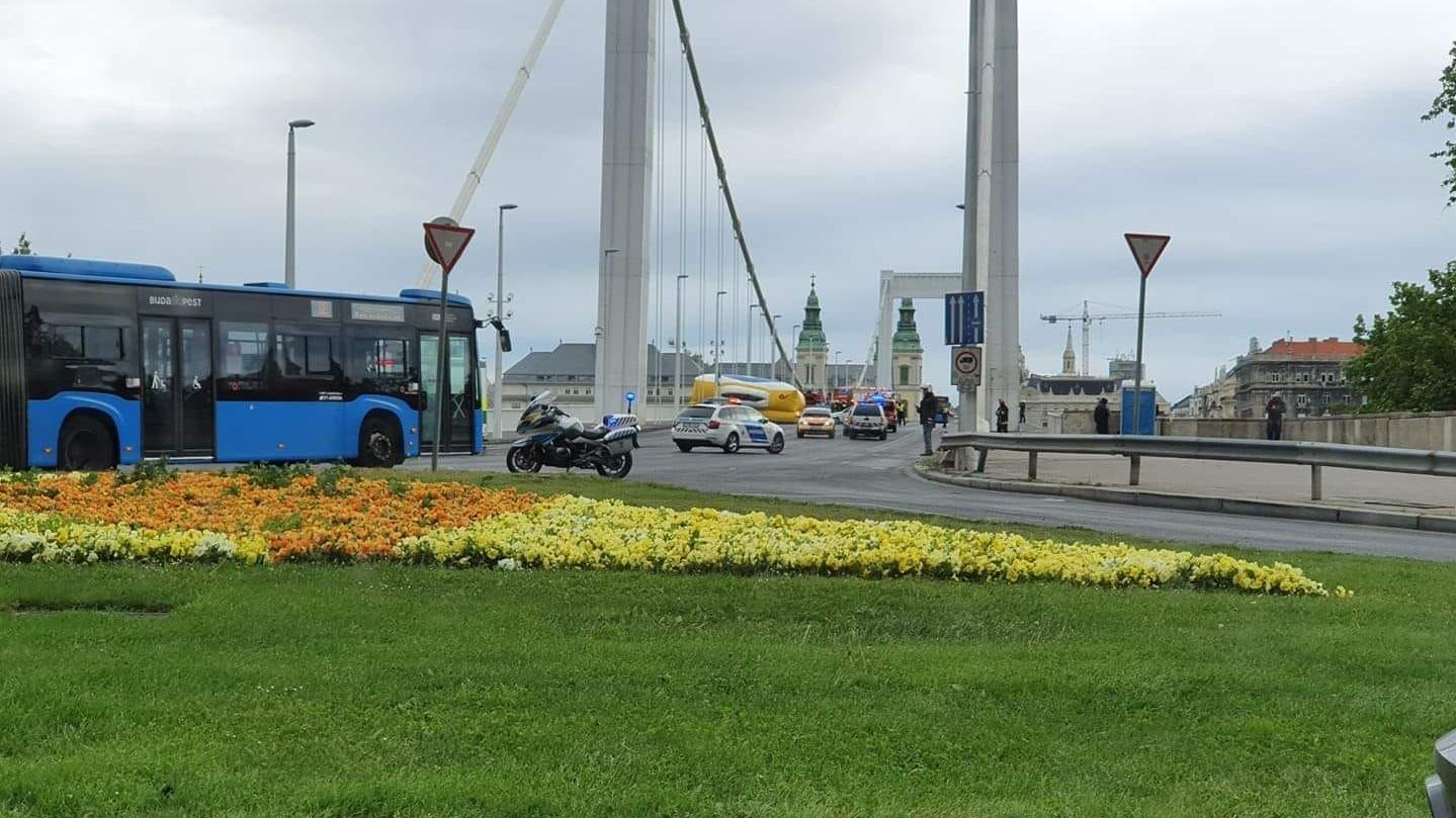 Leemelték az Erzsébet hídra felmászó férfit