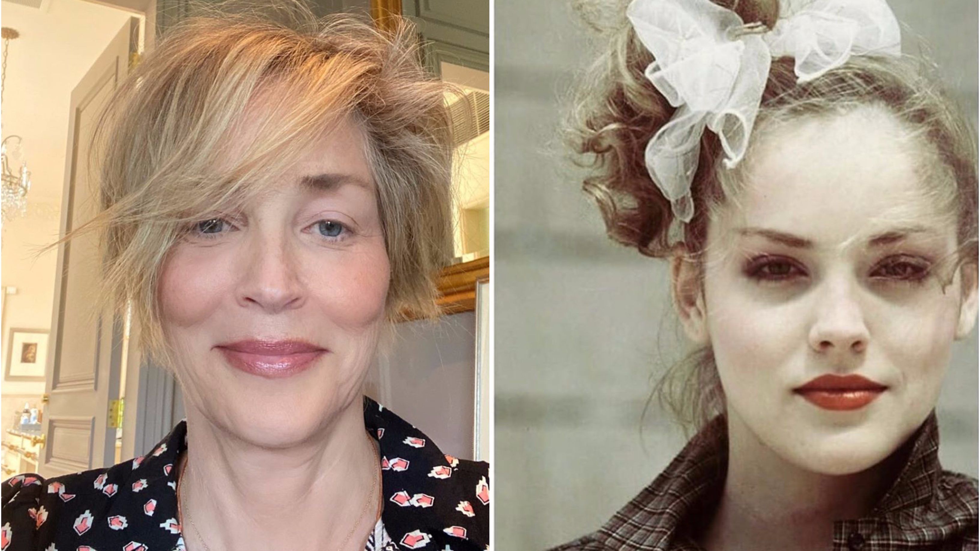 Sose mondanád meg, hogy Sharon Stone-ról több mint 40 év különbséggel készült ez a két fotó