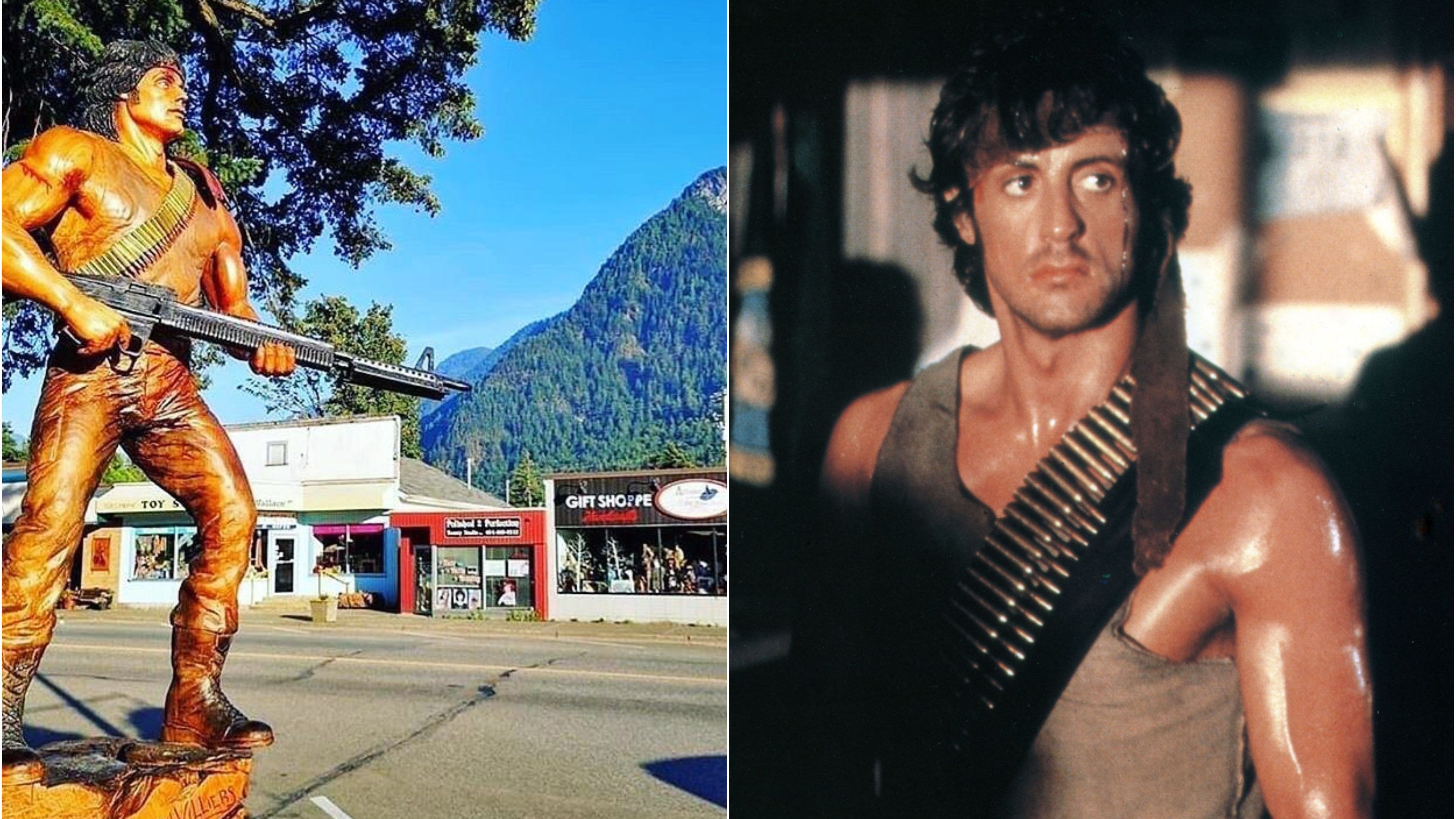 Stallone kapott két szobrot a városban, ahol az első Rambót forgatták