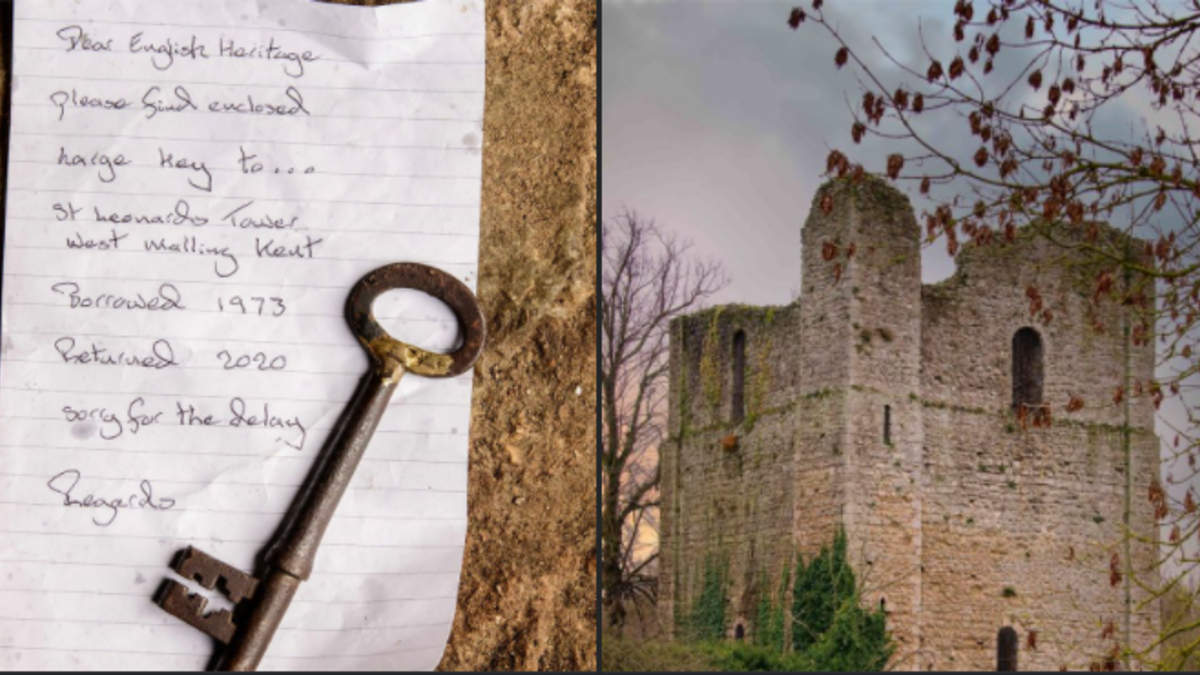 Egy bocsánatkérő levéllel érkezett vissza a kulcs, ami egy 11. századi torony ajtaját nyitja
