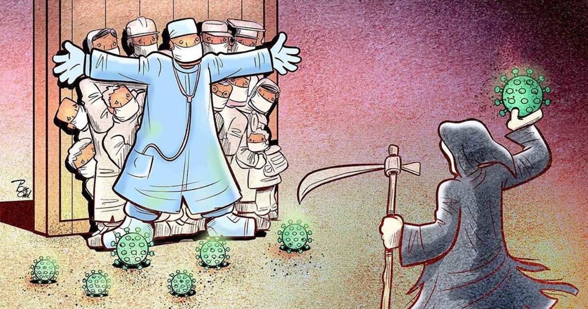 16 illusztráció, ami bemutatja az orvosok koronavírus elleni küzdelmét