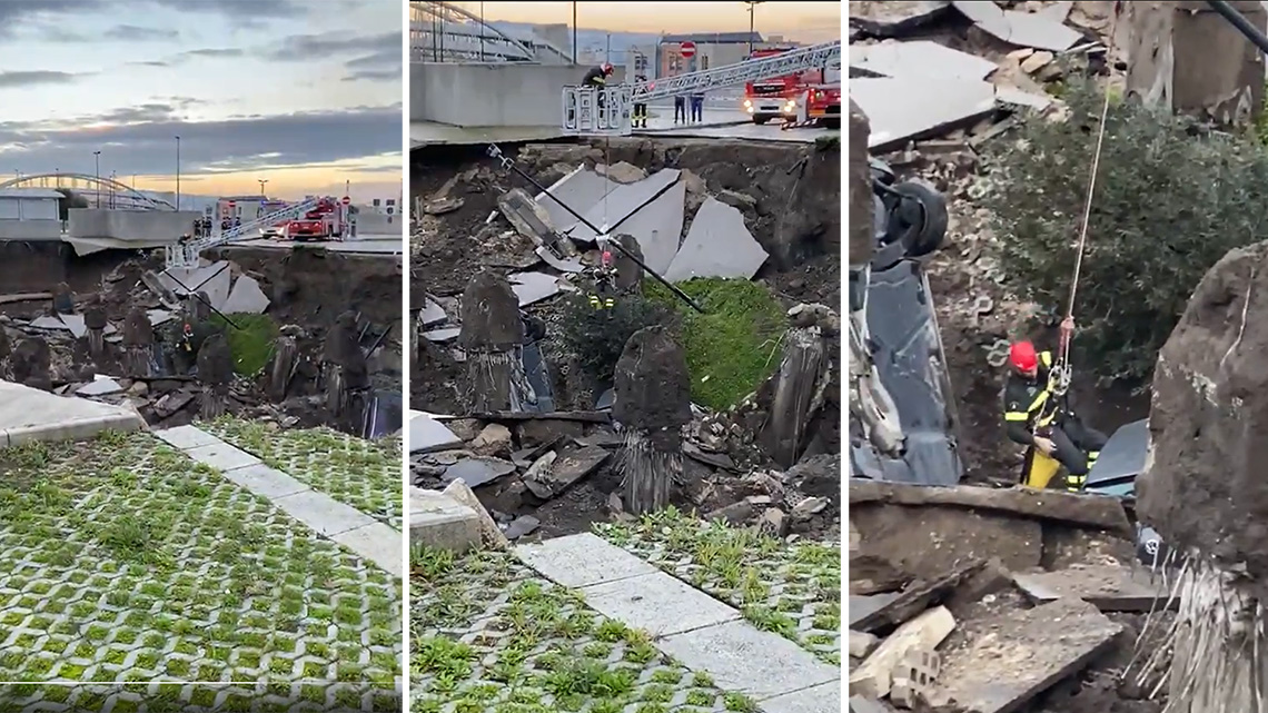 Óriási kráter nyílt egy olasz Covid-kórház garázsának berobbanása után