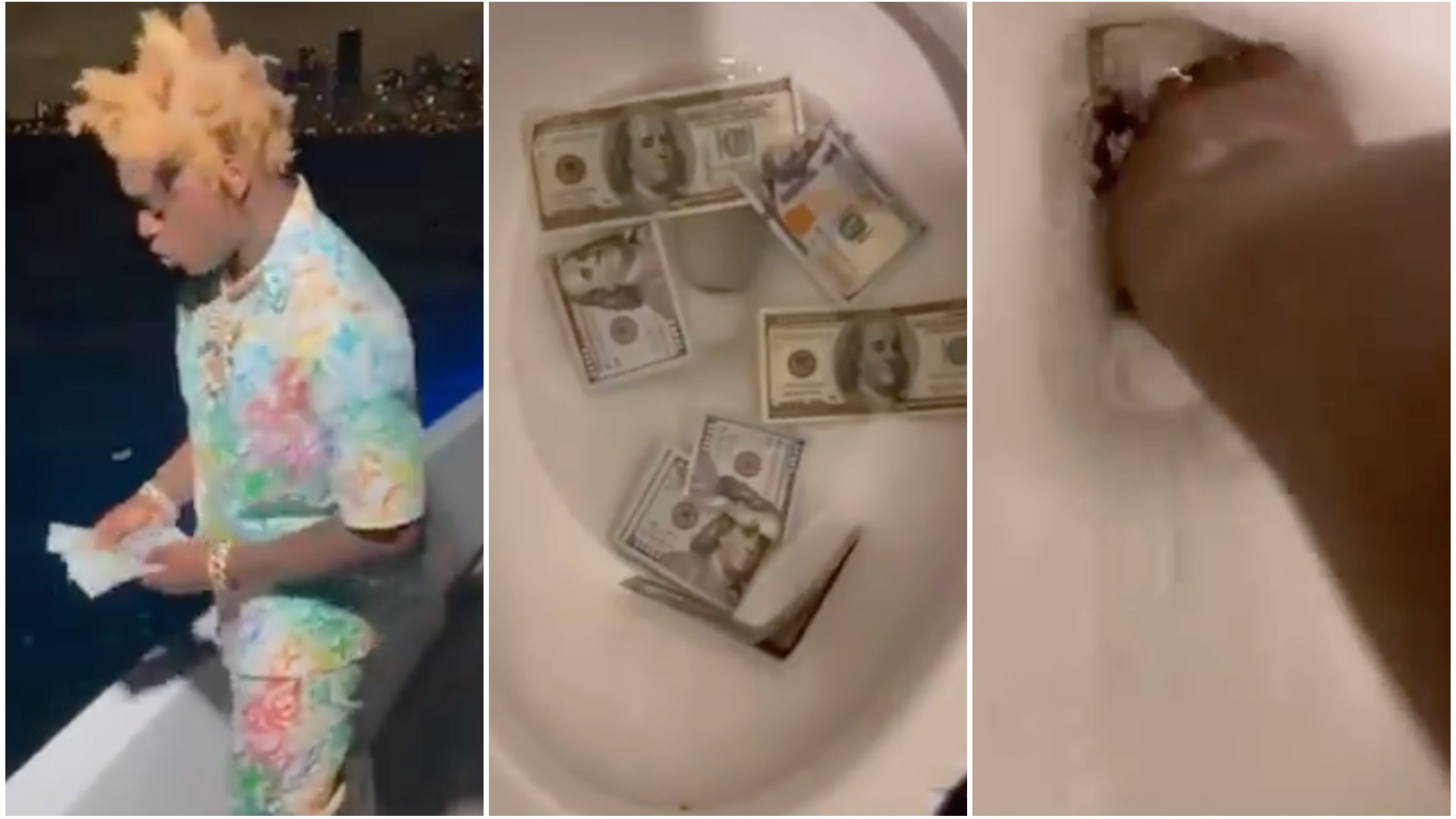 A rapper Kodak Black 100 ezer dollárt a tengerbe dobált, 1000-et meg lehúzott a vécén