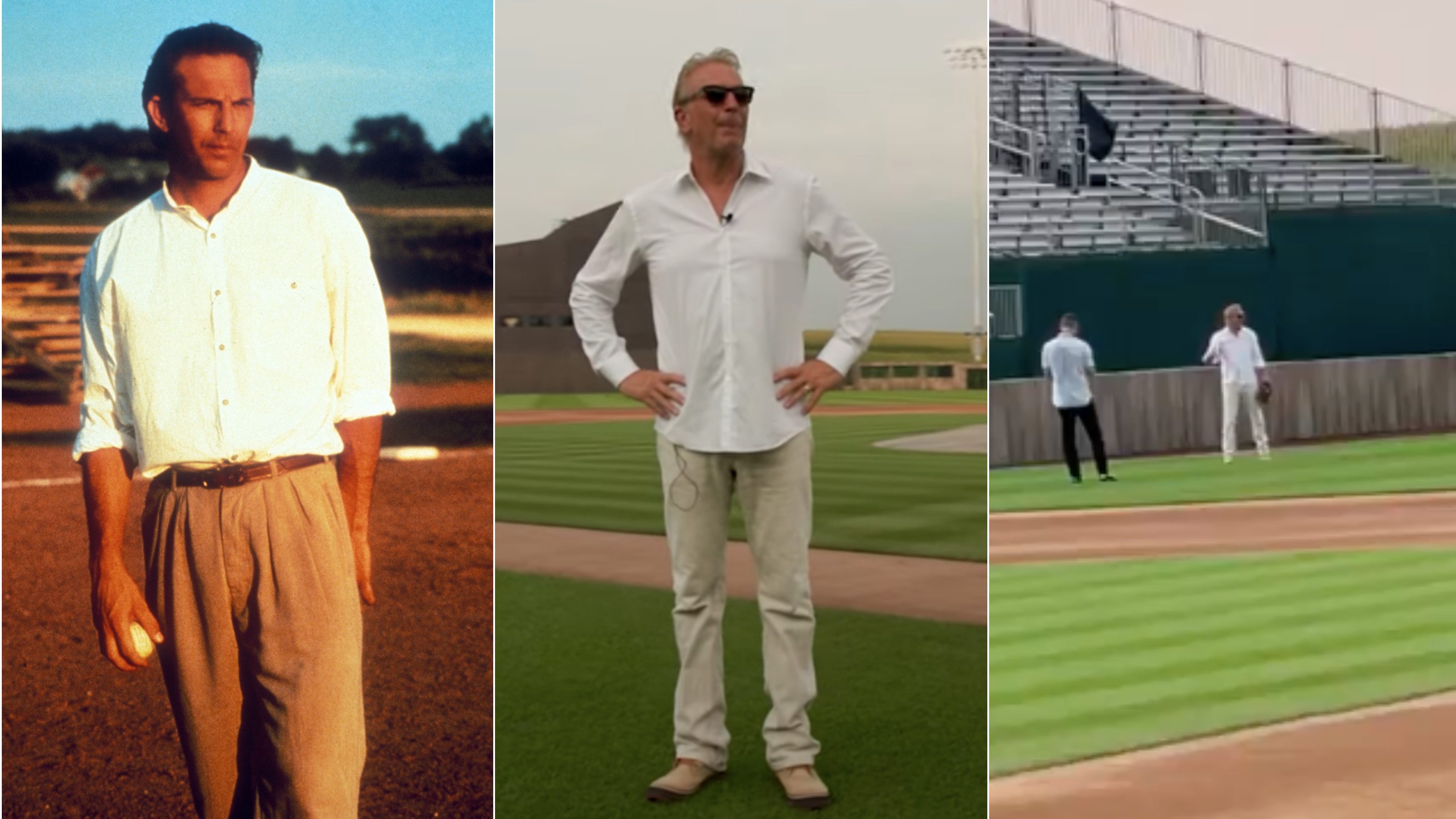A Baseball álmok forgatási helyén stadion épült, Kevin Costner sétált ki először a gyepre