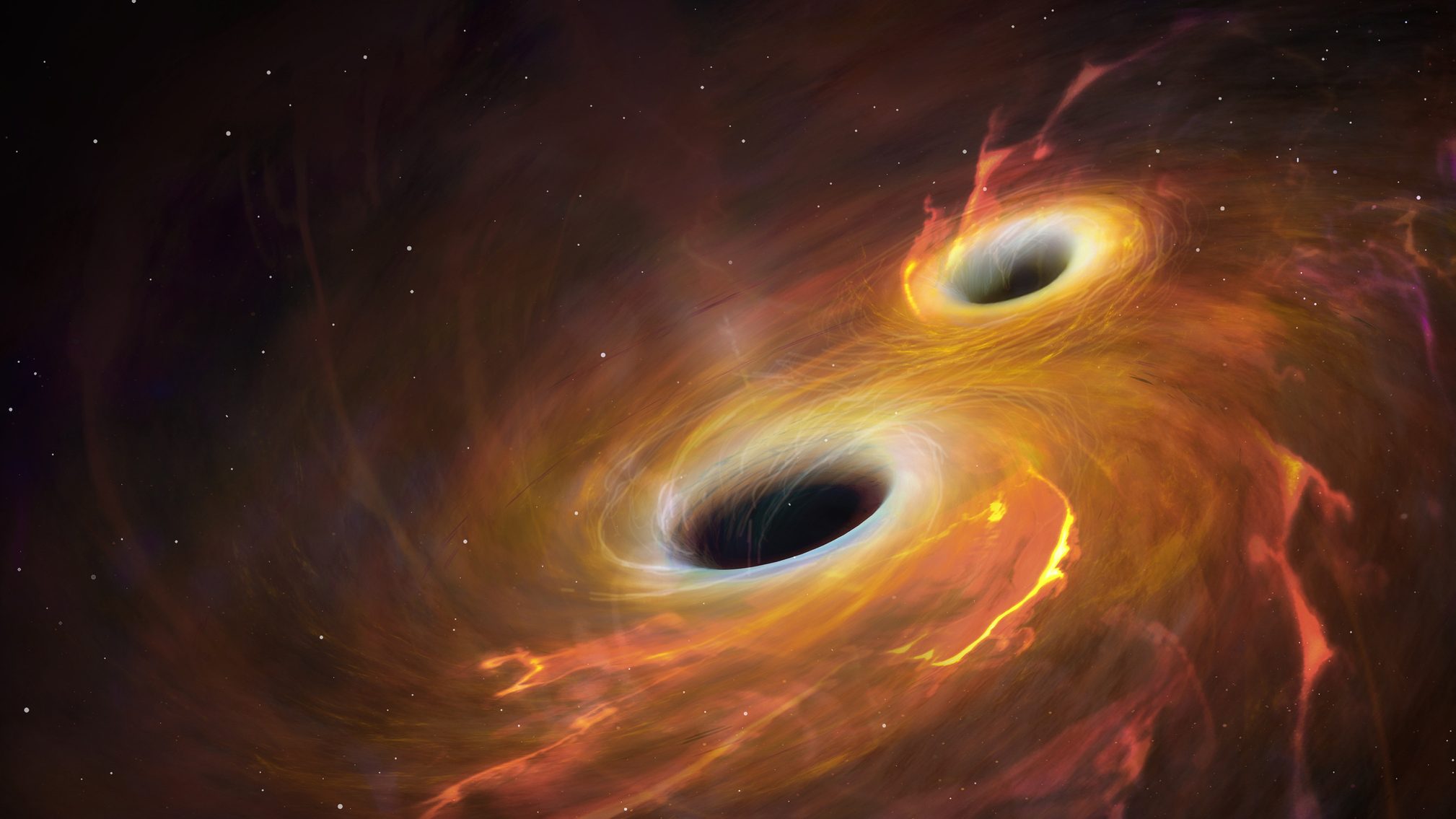Összeütköző fekete lyukakat figyeltek meg