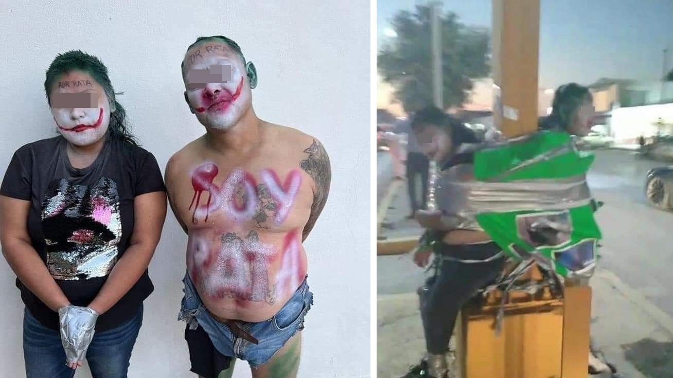 Lámpaoszlophoz kötözte és Jokerré festette a rablókat a mexikói igazságosztó
