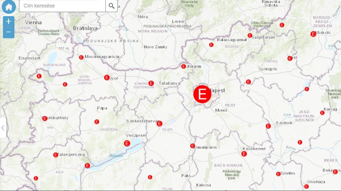 Térképen nézhetők a hazai elektromos töltőállomások