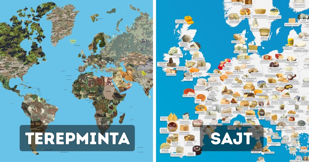 21 térkép, ami nemcsak tanít minket, de meglep és szórakoztat is egyben