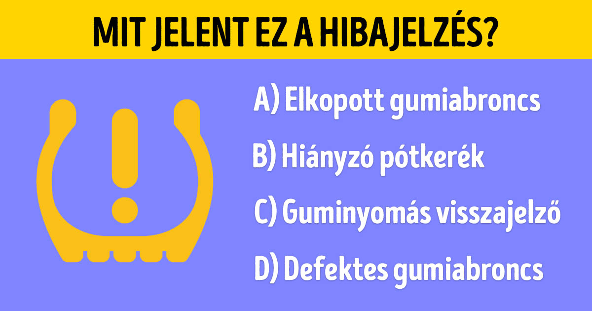 KVÍZ: 10-ből csak 1 sofőr tudja hibátlanul teljesíteni ezt a műszerfal hibalámpa kvízt