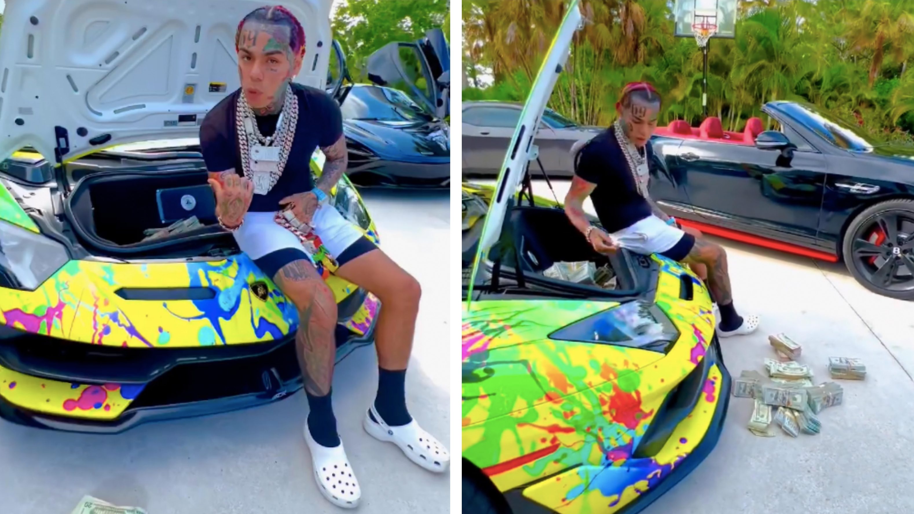 Tekashi69 több mint egymillió dollárt pakolt ki Lamborghinijéből, hogy igazolja, mennyire jól él