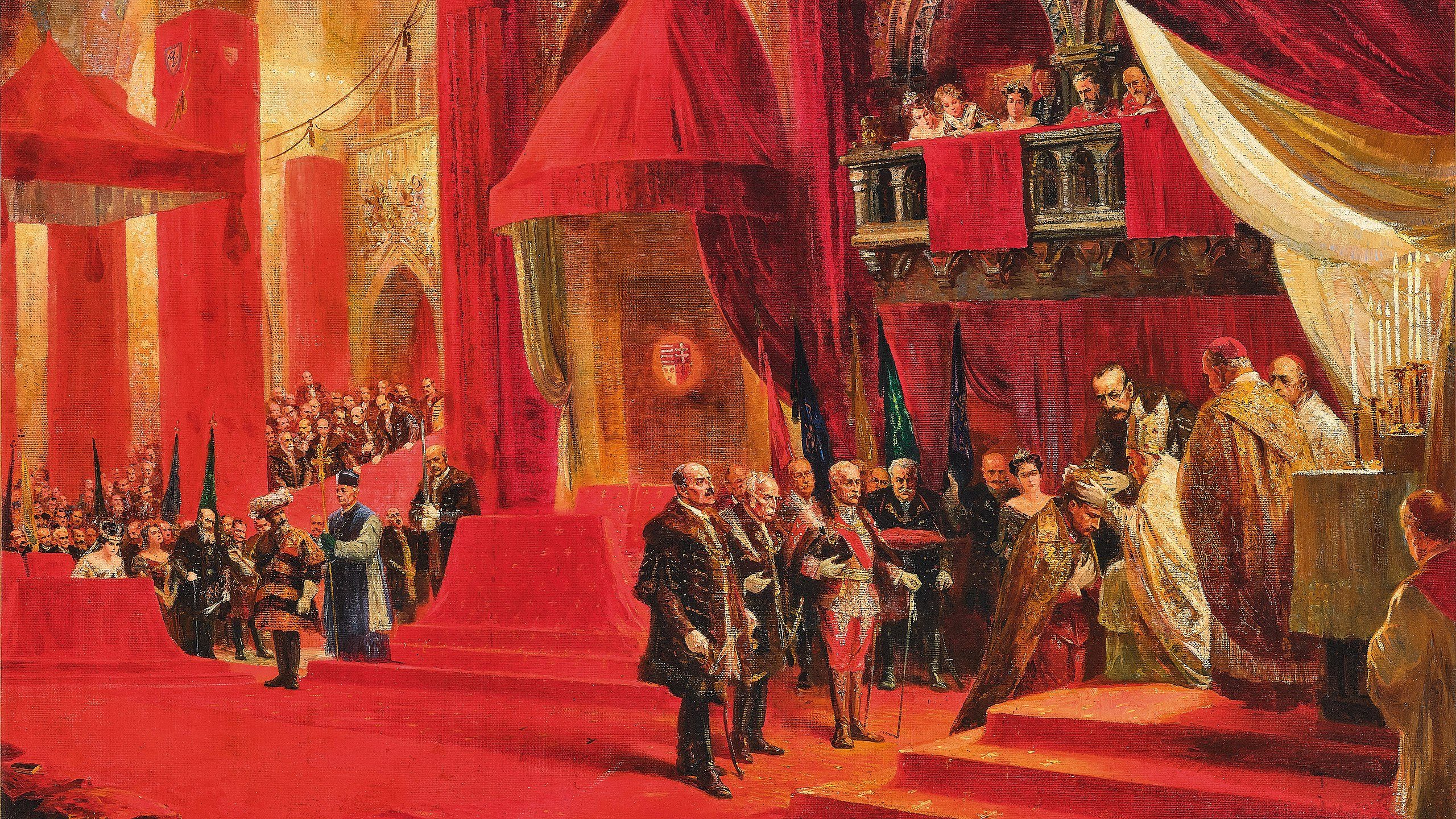 IV. Károly tavalyig eltűntnek hitt koronázási festményeit mutatja be a Nemzeti Múzeum