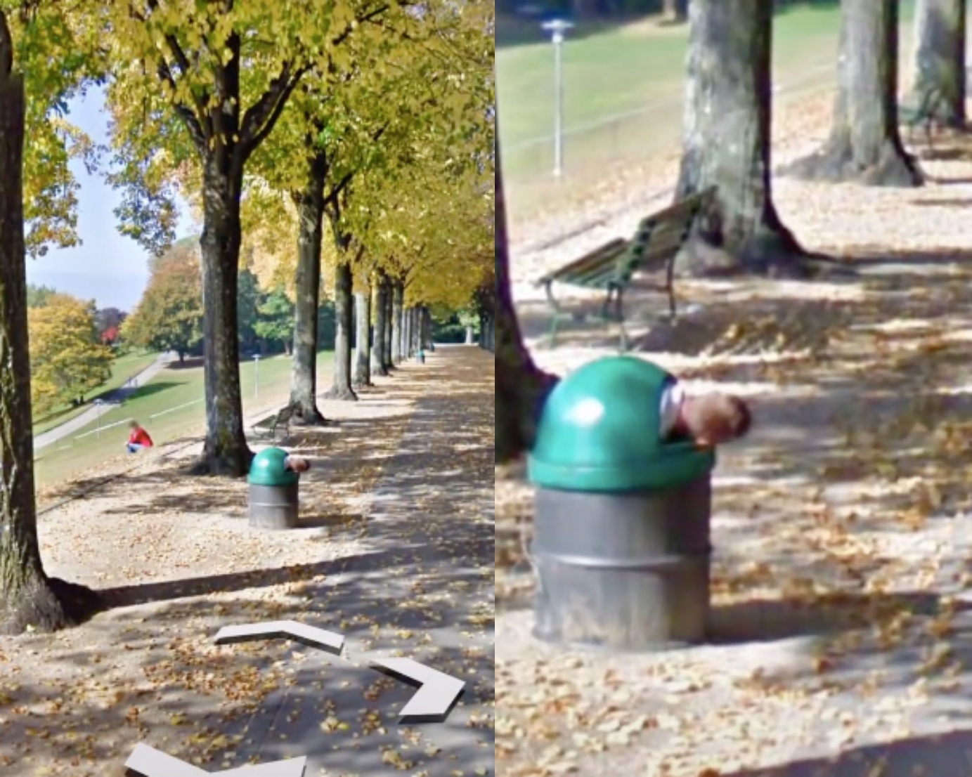 Kukába szorult gyereket szúrtak ki egy svájci parkban a Google Earth-ön