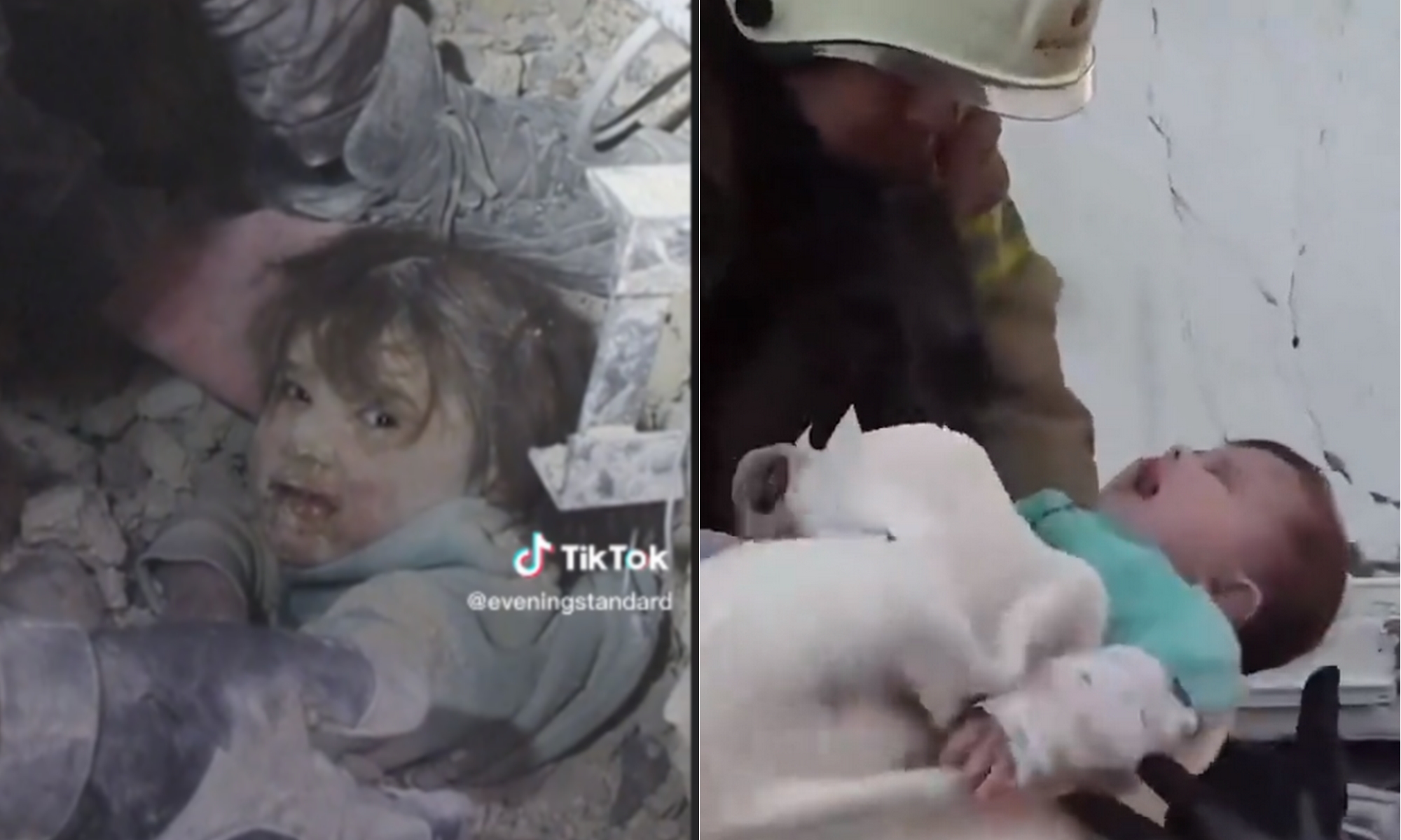 Megrázó videókon, ahogy kisgyerekeket mentenek meg a szíriai földrengés után