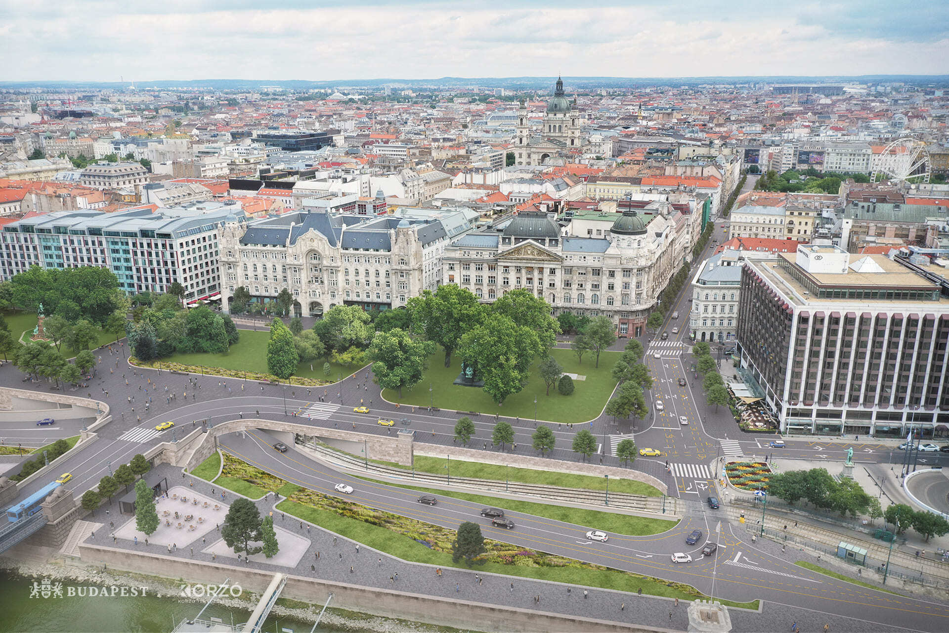 Így nézne ki autómentes Lánchíd és környéke, ehhez azonban a budapestiek is kellenek