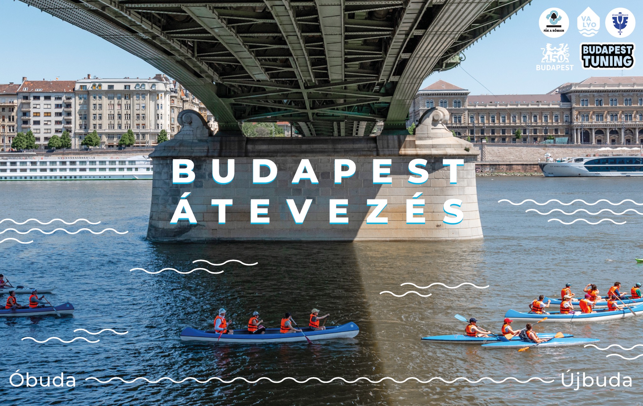 Budapest Átevezés vasárnap: 150 evezős vízi eszköz halad át a városon a Római parttól a Kopaszi-gátig