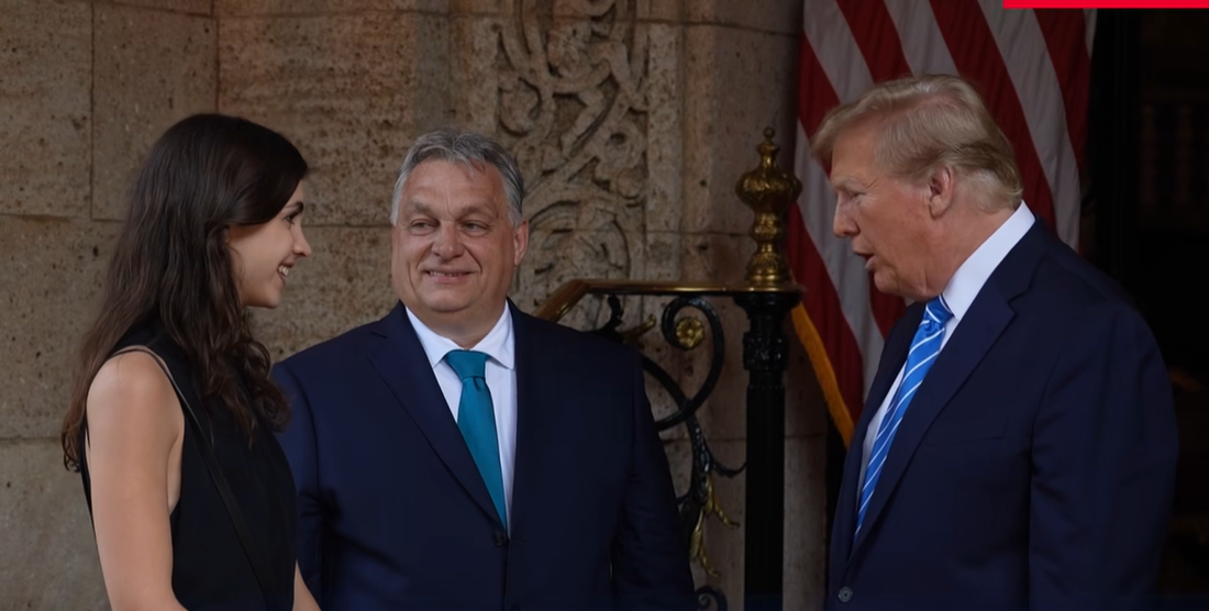 Lefilmezték Orbán Viktor 19 éves lányát, kiderült, ő is ott járt Trumpnál