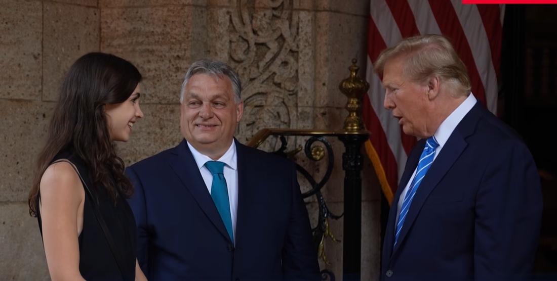 Orbán Viktor 19 éves lánya egy 600 ezres Gucci táskával a vállán köszöntötte Trumpot