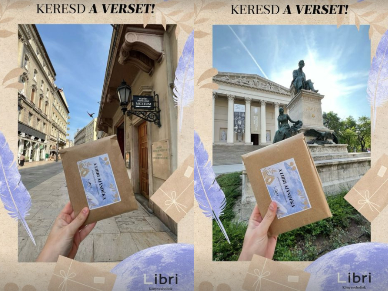 Budapesti köztereken rejti el kortárs lírikusok köteteit a Libri a magyar költészet napja alkalmából