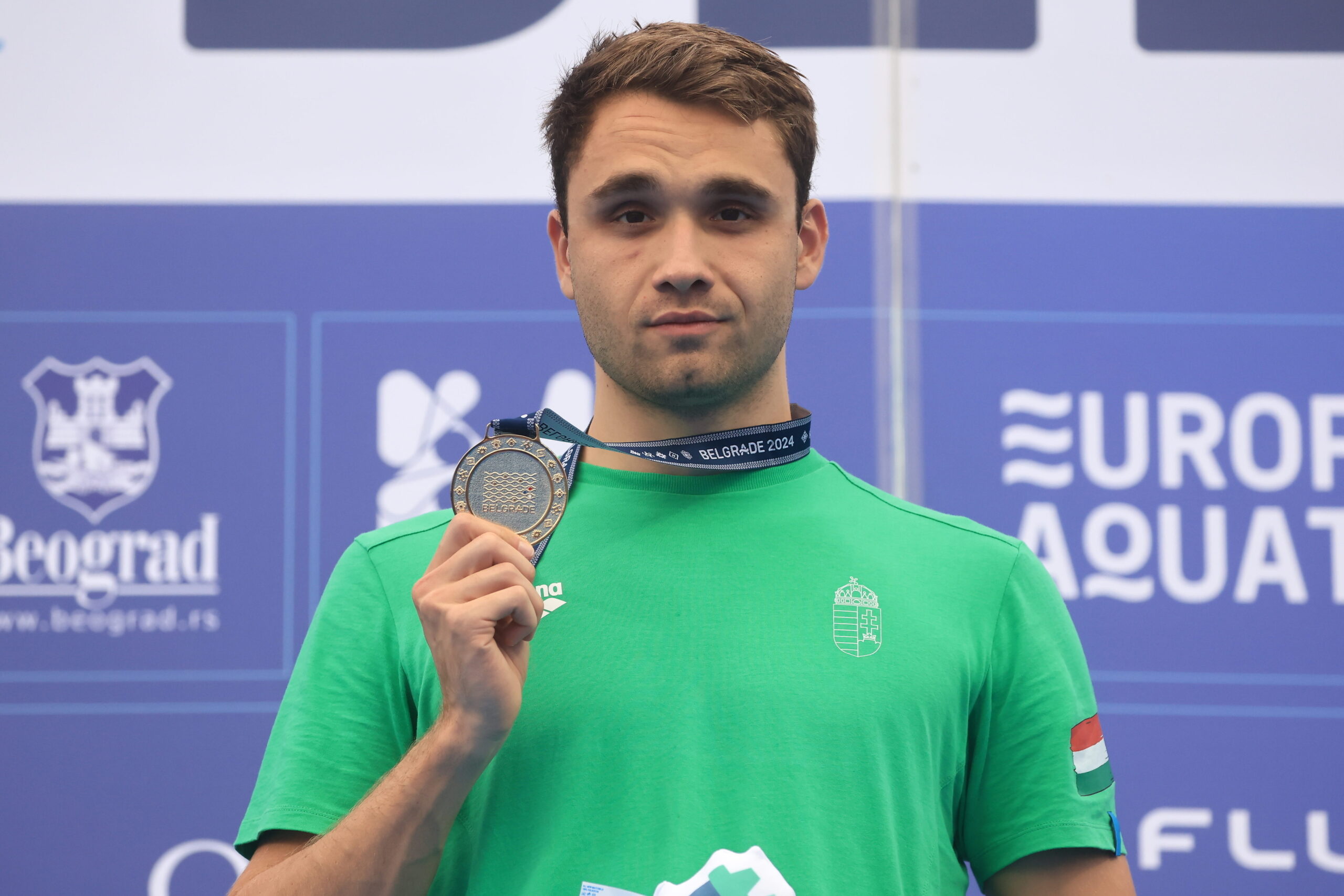 Milák Kristóf aranyérmes lett 100 méter pillangón a belgrádi úszó Európa-bajnokságon